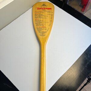 Vintage Rusty Scupper Boat Canoe Wood Paddle Menu Pittsburgh Restaurant  29.5" l